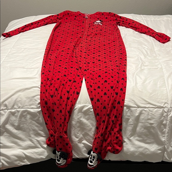 Disney Other - Disney Red Pajama Set with Black Dots